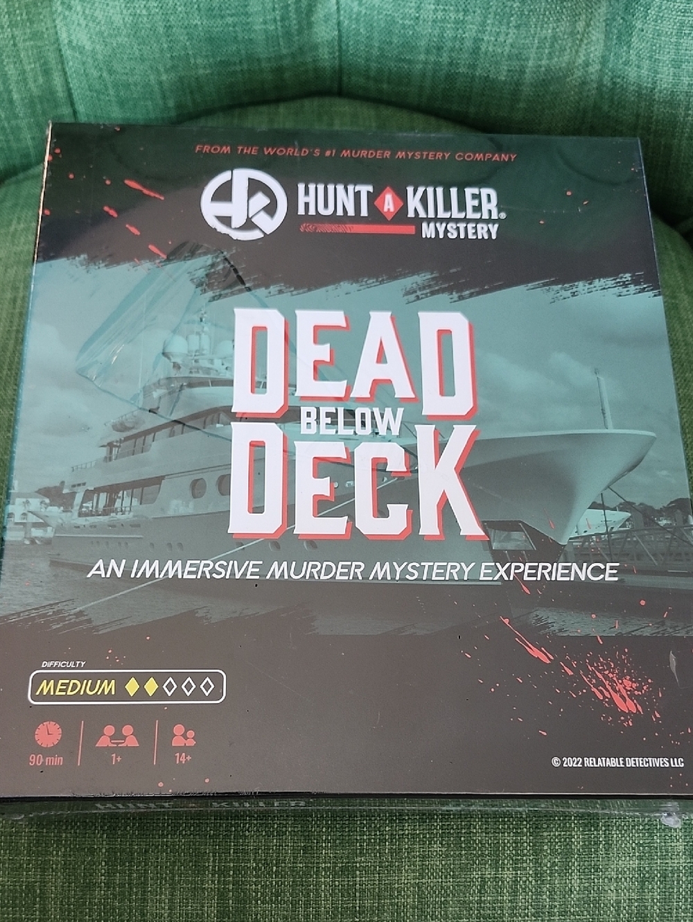 Hunt A Killer Dead Below Deck Murder Mystery Board Game - Teal/Black